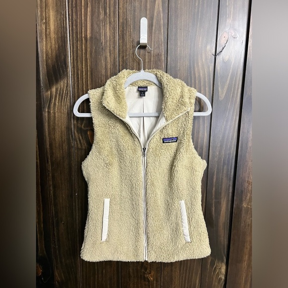 Patagonia Los Gatos Fleece Vest Tan Beige Full Zip Women's Sherpa Size:Small - Picture 2 of 8